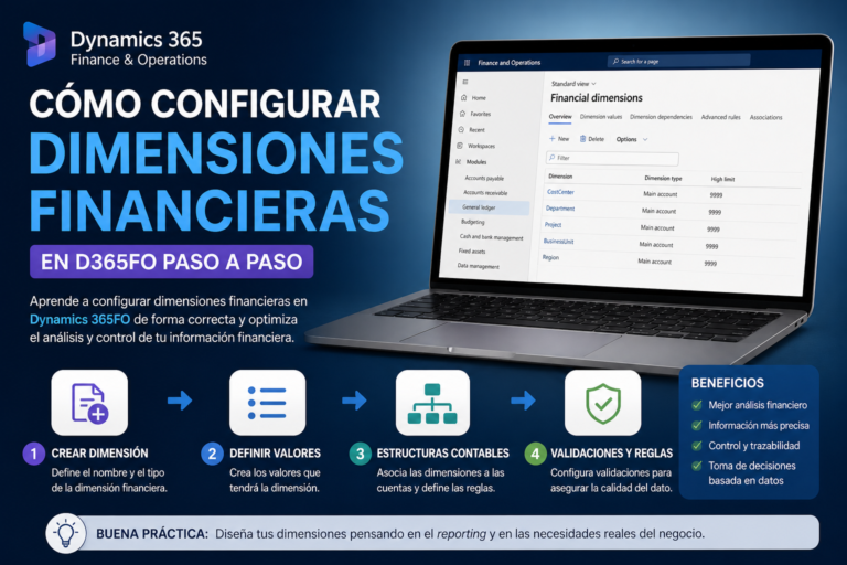 Cómo configurar dimensiones financieras paso a paso en D365FO
