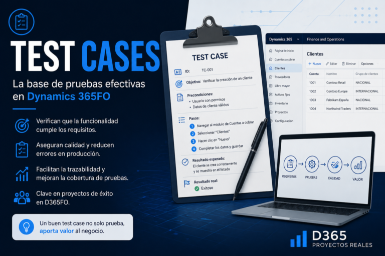 Test cases y Test scenarios en D365FO